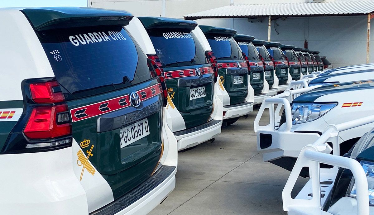 Los nuevos Toyota Land Cruiser de la Guardia Civil.