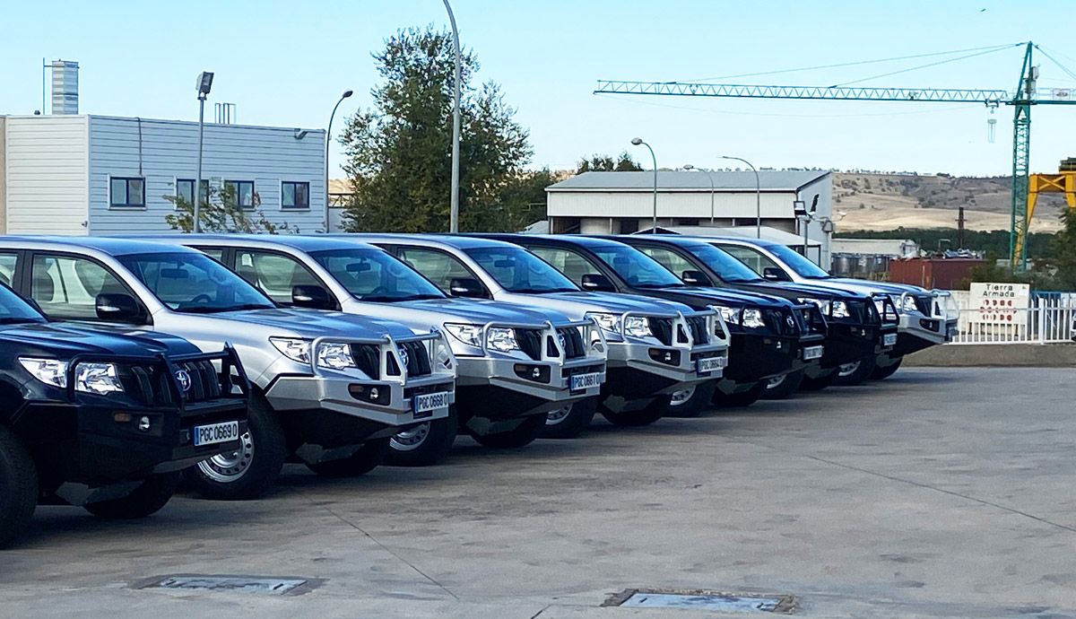Los nuevos Toyota Land Cruiser de la Guardia Civil.