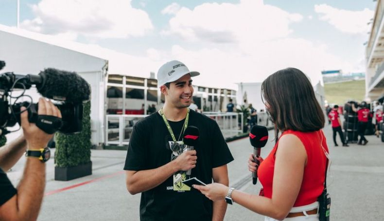 Correa estuvo en el GP de USA de F1 como comentarista Correa estuvo en el GP de USA de F1 como comentarista