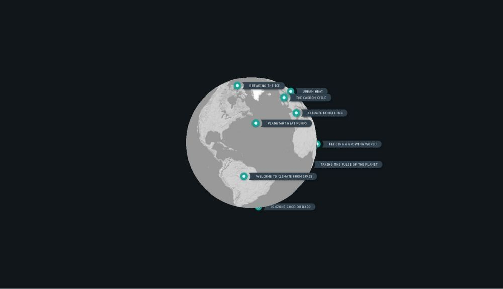 Una imagen de la app Climate for Space, de la ESA. Una imagen de la app Climate for Space, de la ESA.