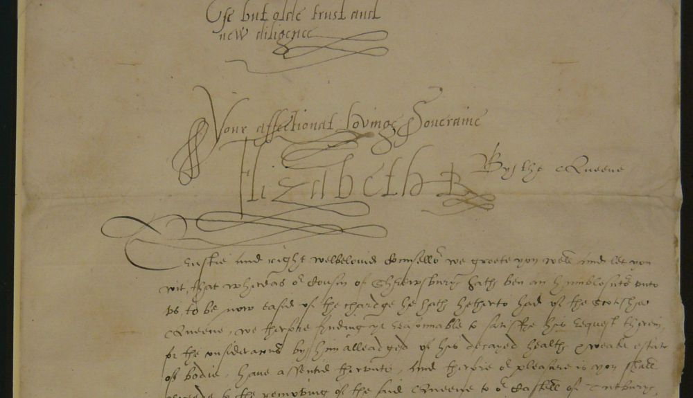 Detalle de una de las cartas de la colección de la Biblioteca Británcia. Detalle de una de las cartas de la colección de la Biblioteca Británcia.