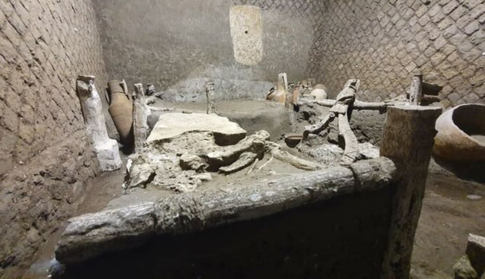 Detalle del habitáculo de Pompeya, dondo parece que vivió una familia de esclavos. Detalle del habitáculo de Pompeya, dondo parece que vivió una familia de esclavos.