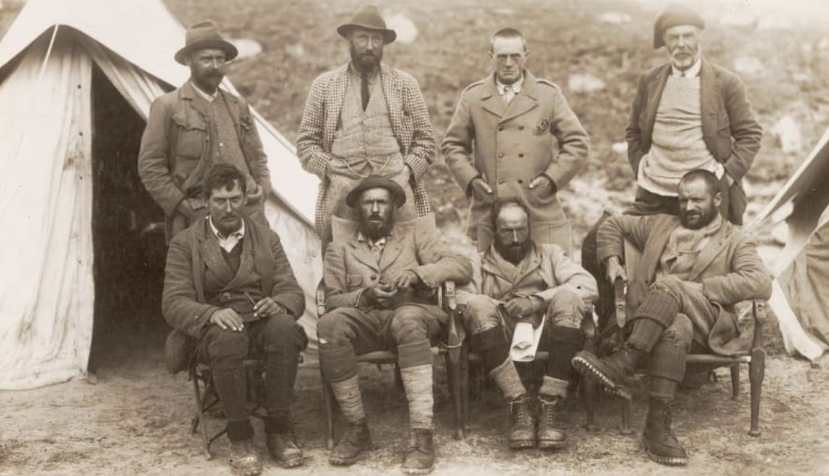 Los miembros de la primera expedición al Everest.