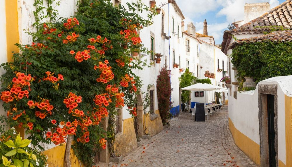 Calle típica de Óbidos. Calle típica de Óbidos.