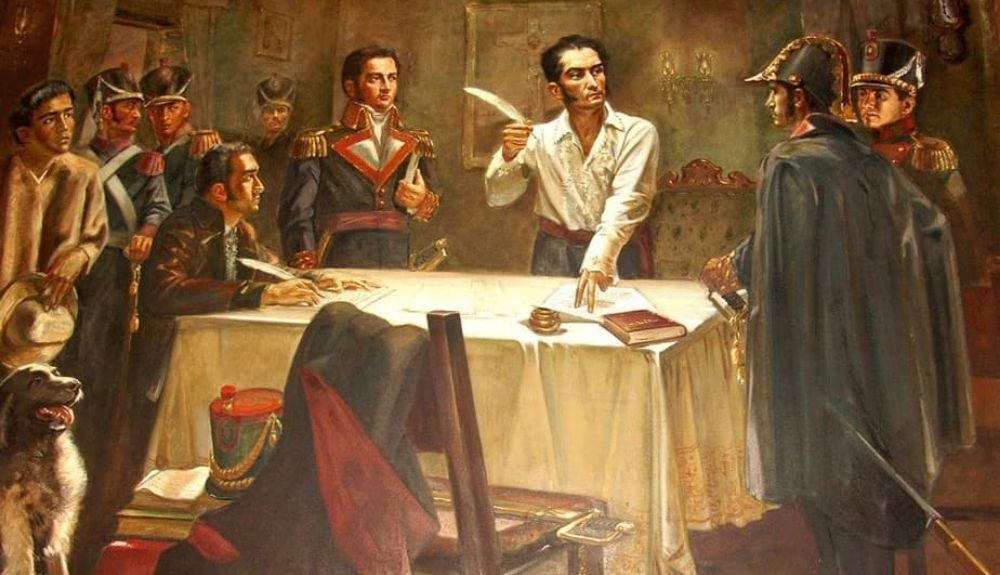 Obra donde se recrea el famoso decreto Guerra a Muerte.