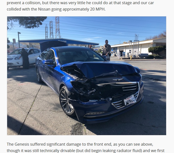 Así quedó el coche accidentado