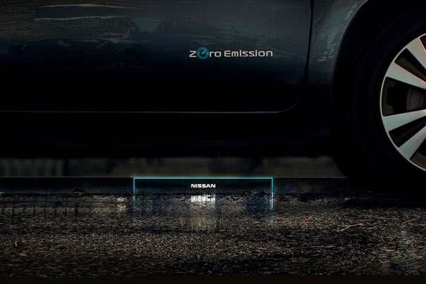 Nissan y su nueva estación de recarga inalámbrica en la acera