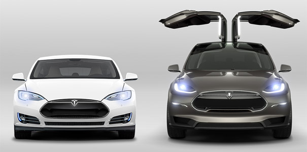 Tesla Model S (izquierda) y Tesla Model X (derecha)