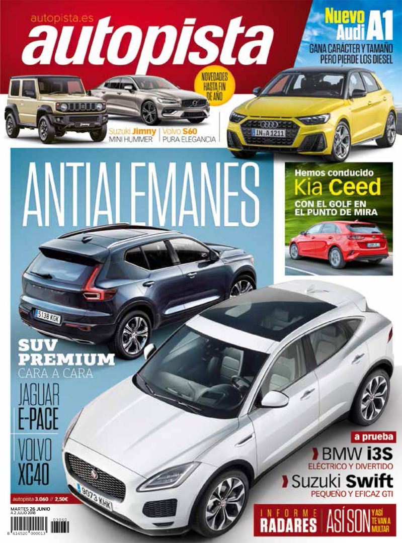 Revista Autopista 3060: duelo de SUV premium entre Jaguar E-Pace y Volvo XC-40