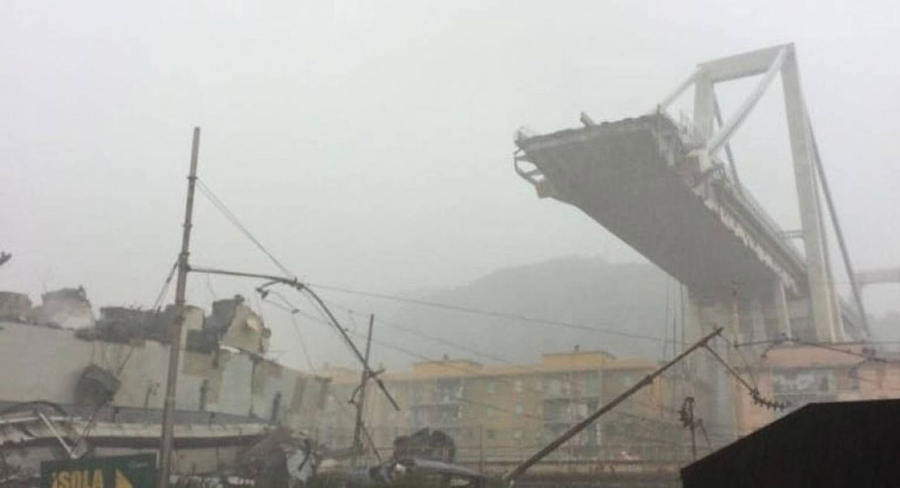 Tragedia en Génova: se derrumba un gran puente de una autopista