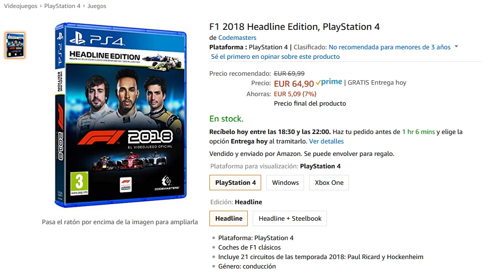 F1 2018: el último videojuego del Mundial con el que podrás correr con Alonso