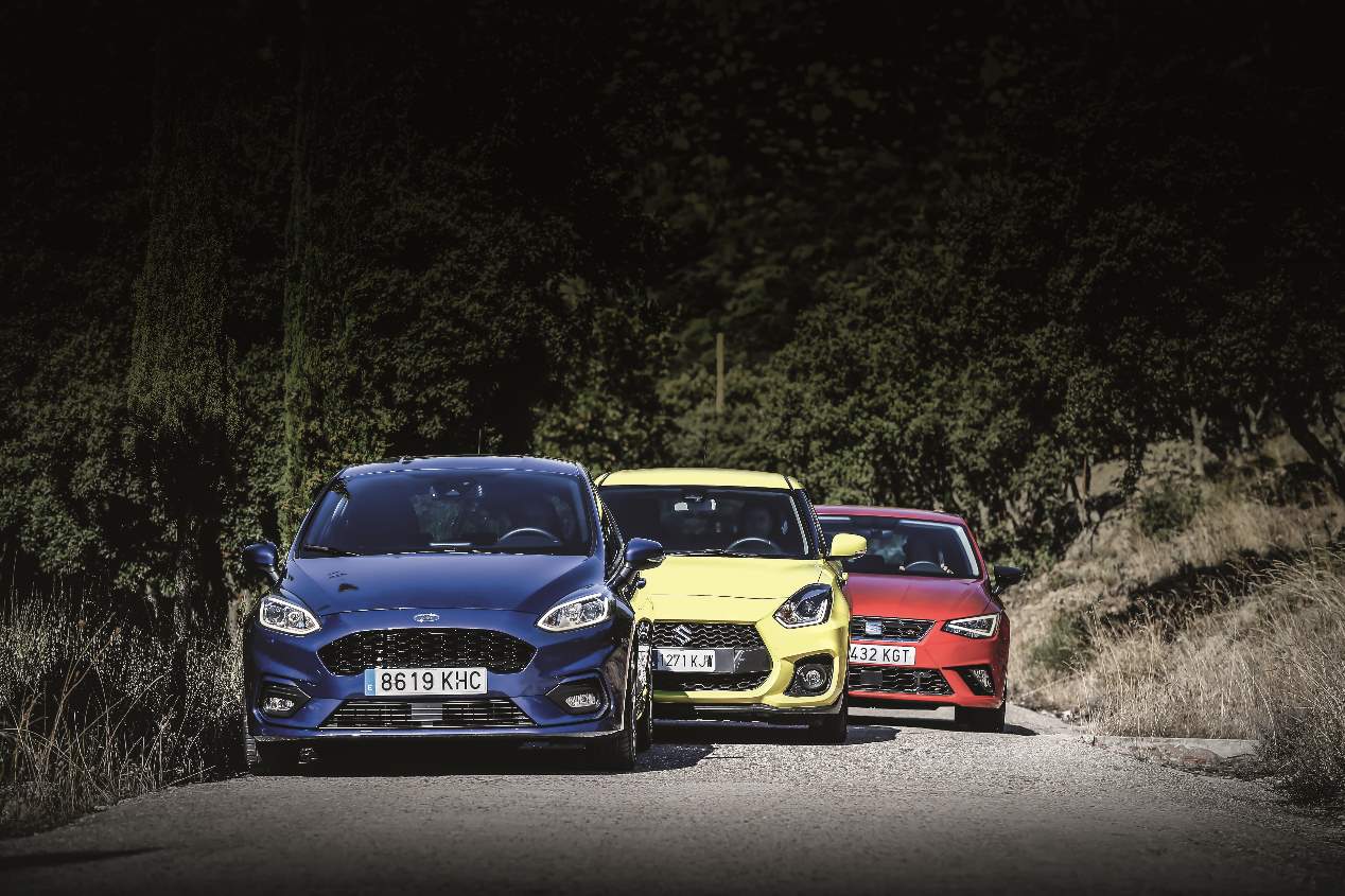 Ford Fiesta, Seat Ibiza y Suzuki Swift con motores de gasolina de 140-150 CV: ¿cuál es mejor?