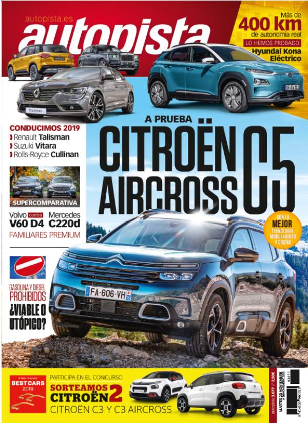 Revista Autopista 3077: a prueba los Renault Talisman, Hyundai Kona EV, Citroën C5 Aircross…