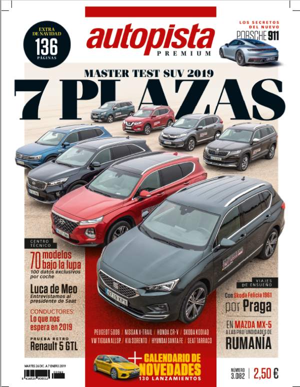 Revista Autopista 3082: en busca del mejor SUV de 7 plazas (Tarraco, Santa Fe, Sorento…)