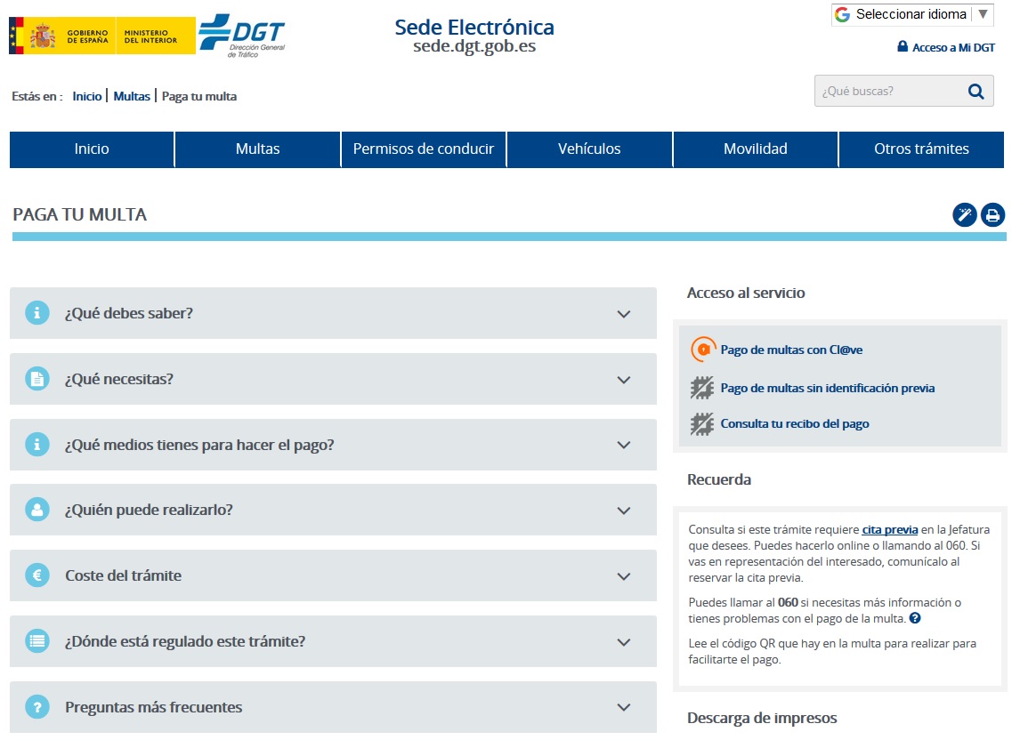 ¿Te ha llegado una multa de tráfico? Así la puedes pagar por Internet