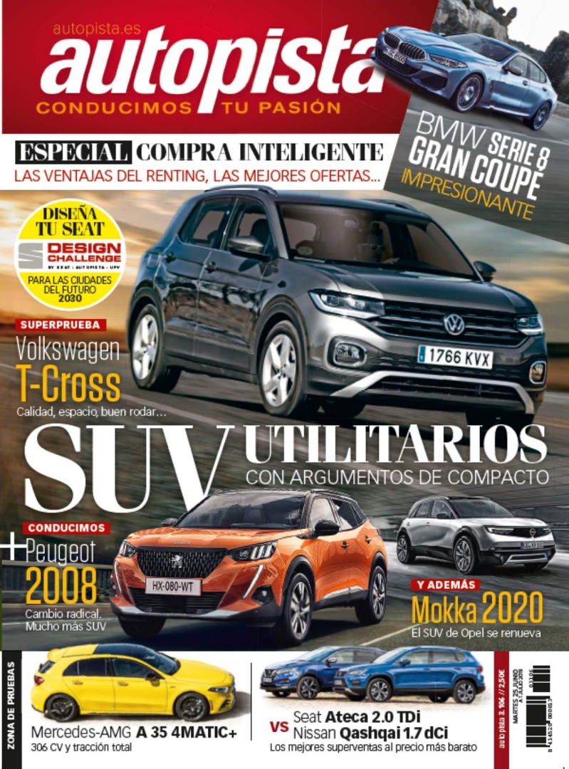 Revista Autopista 3106: a prueba los SUV VW T-Cross, Seat Ateca y Nissan Qashqai