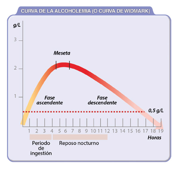 Qué cantidad de vino, cerveza y vermouth puede dar positivo