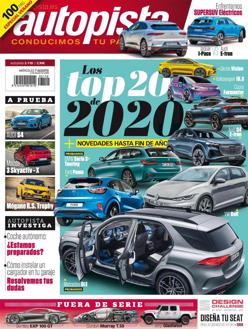 Revista Autopista 3.110: los 20 nuevos coches y SUV top de 2020: Golf, Ford Puma, Cupra Formentor...