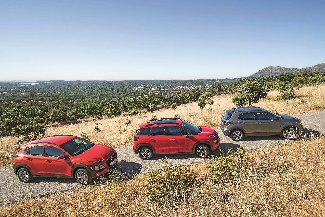 Citroën C3 Aircross, Hyundai Kona y VW T-Cross: ¿qué SUV urbano de gasolina es mejor?