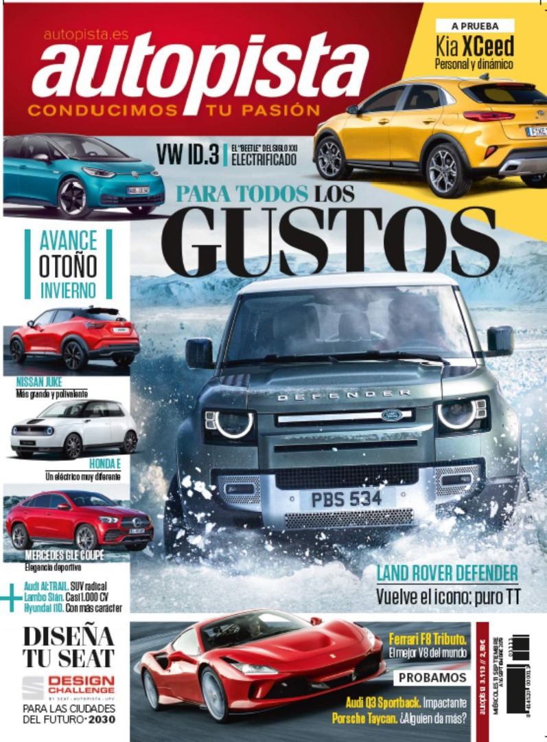 Revista Autopista 3113: nuevos Nissan Juke, Kia XCeed, Land Rover Defender, VW ID.3…
