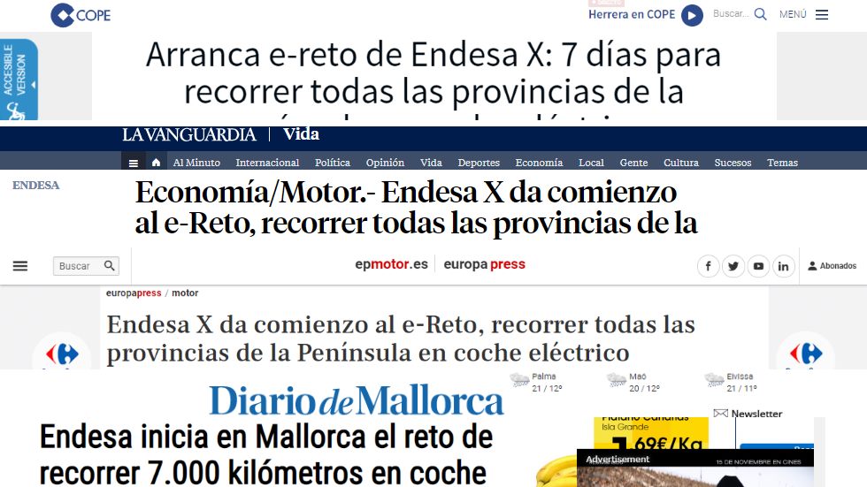 e-Reto Autopista by Endesa X: gran expectación, así lo cuentan todos los medios