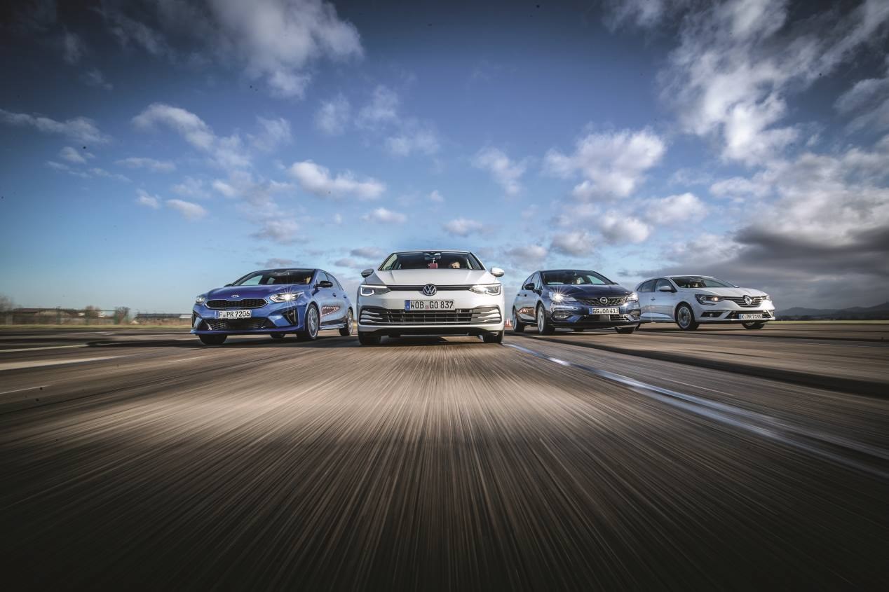 Comparativa: nuevo VW Golf 8 frente a Ceed, Astra y Mégane