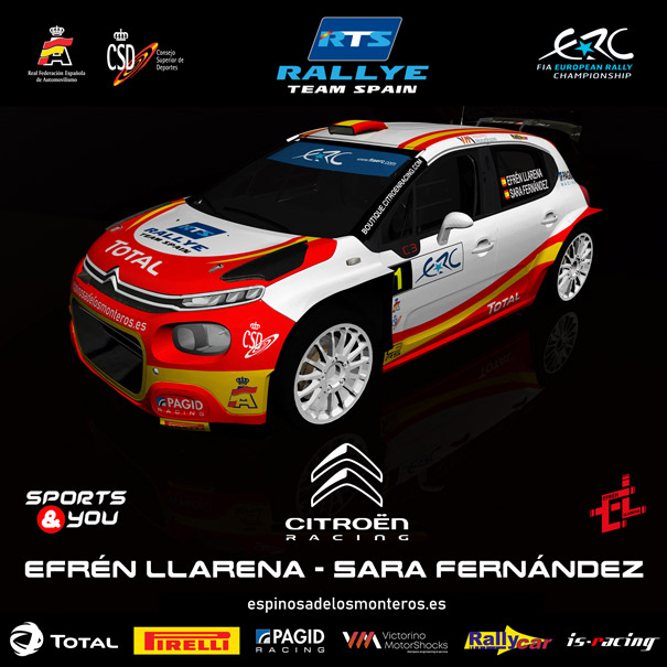 Europeo de Rallyes 2020: Efrén Llarena y Sara Fernández, con un Citroën C3 R5