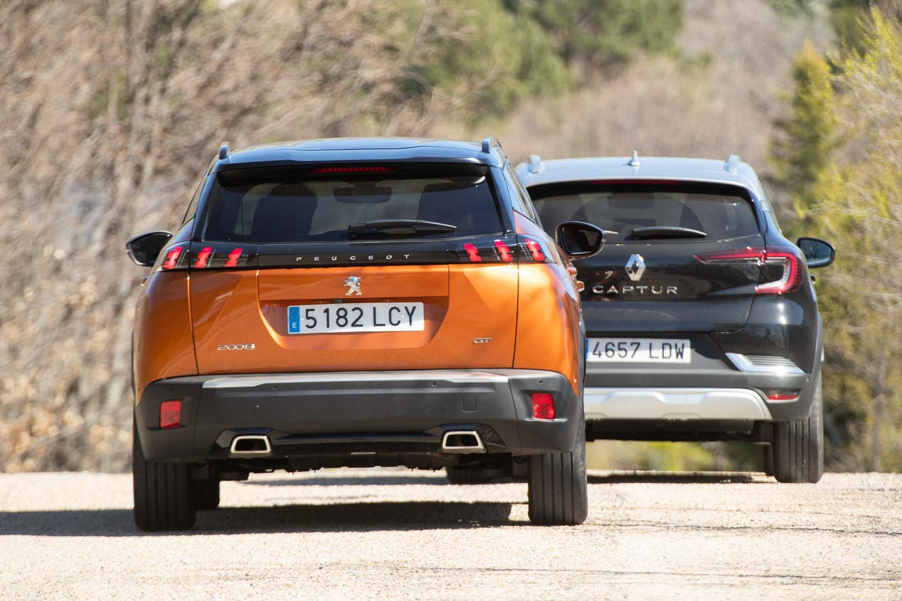 Peugeot 2008 Puretech 155 CV EAT8 frente Renault Captur TCe 155 CV 7EDC; los nuevos SUV urbanos más capaces que nunca. ¿Cuál es mejor?