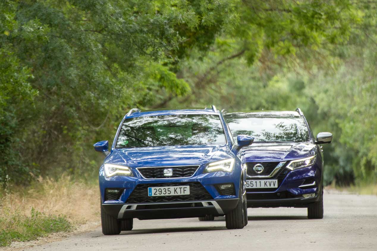 Nissan Qashqai vs Seat Ateca: así son las gamas de los SUV medios más vendidos 