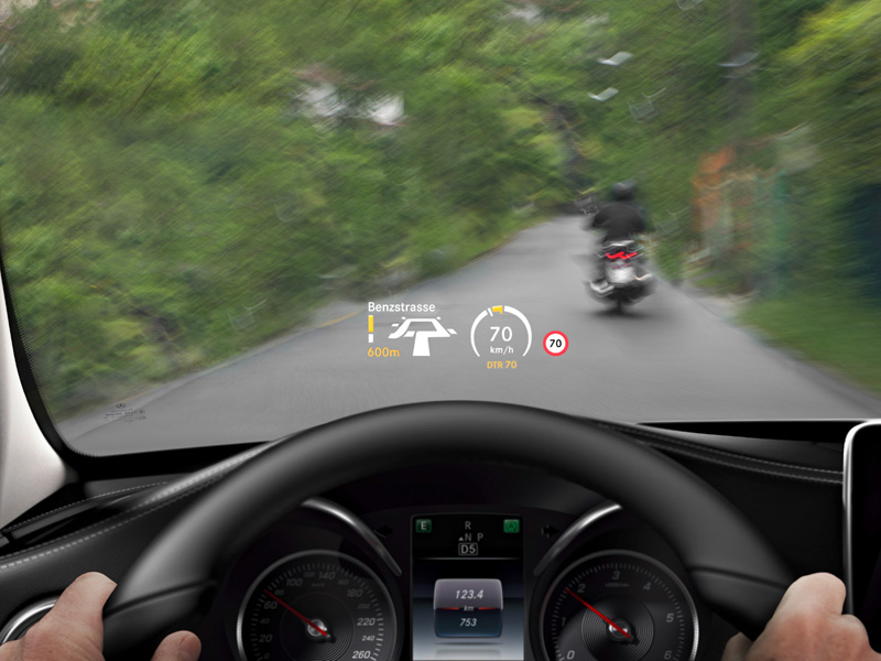 Mercedes Clase C Head up Display