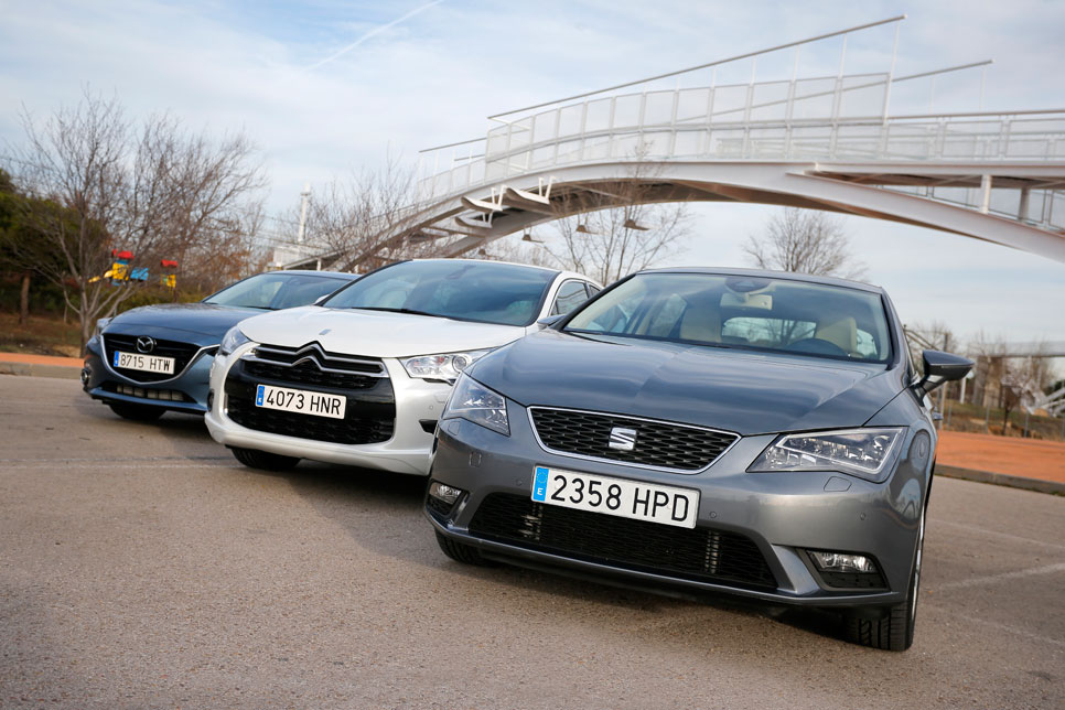 Comparativa: Citroën DS4 2.0 HDI Sport; Mazda 2 2.2D Luxury; Seat León 2.0 TDI Style