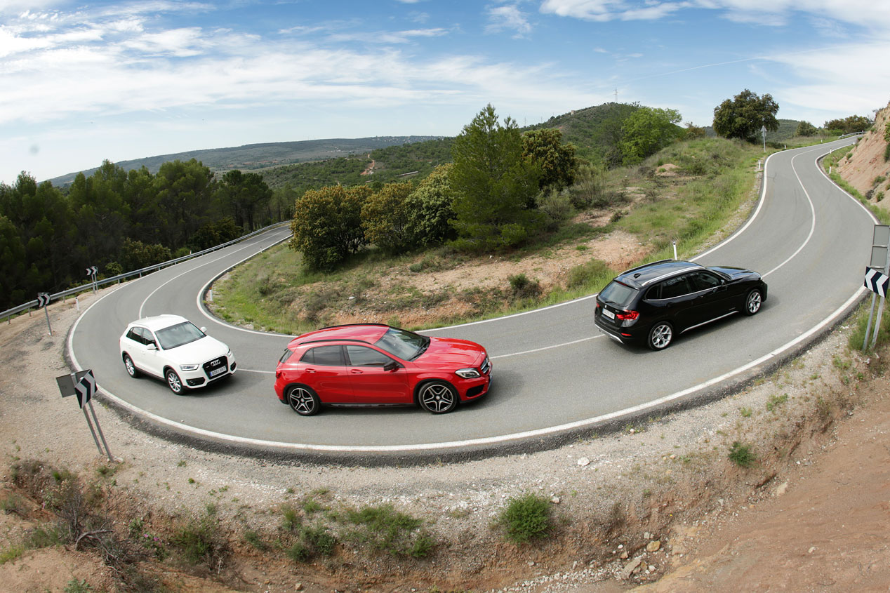 Audi Q3 2.0 TDI quattro S Tronic vs BMW X1 Xdrive 2.0d Steptronic y Mercedes GLA 220 CDI 4M 7G-DCT