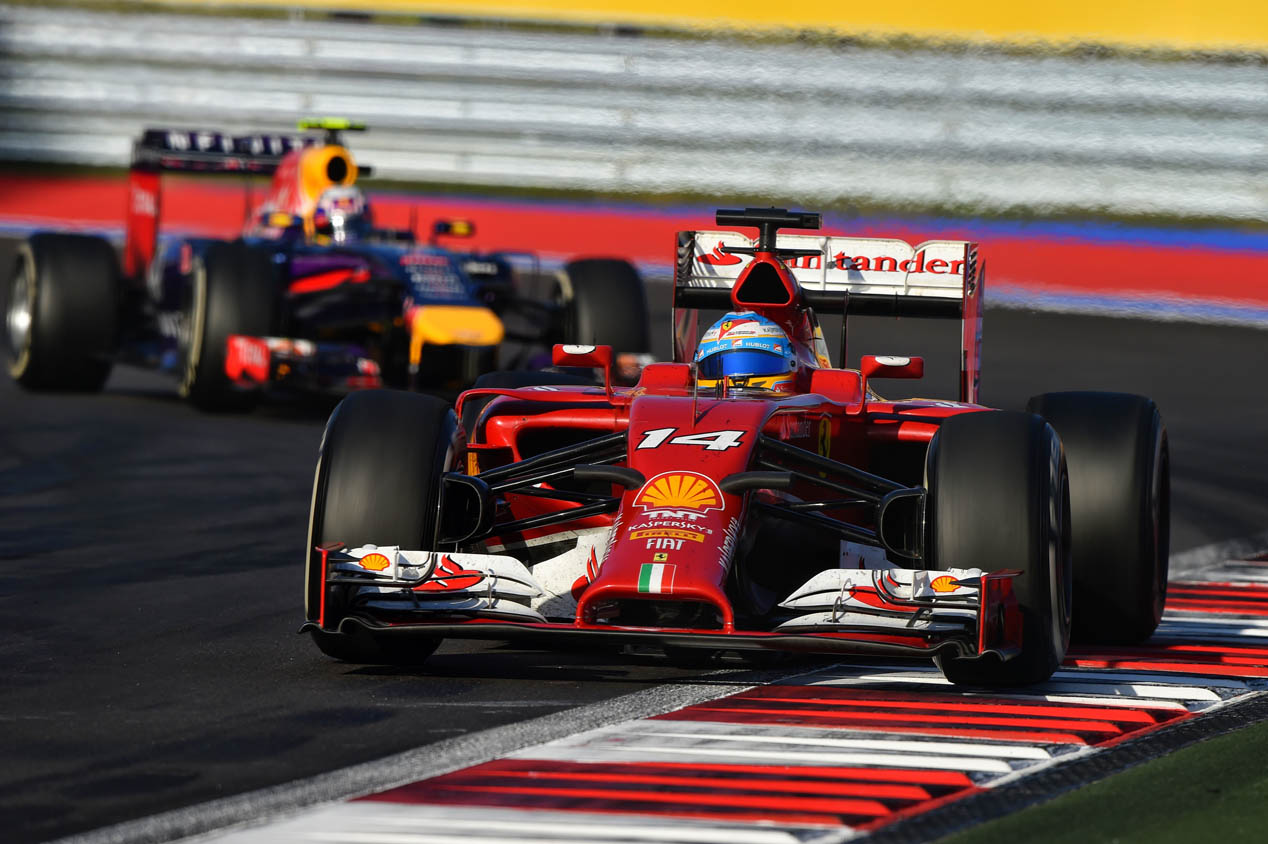 Fernando Alonso en el GP de Rusia 2014