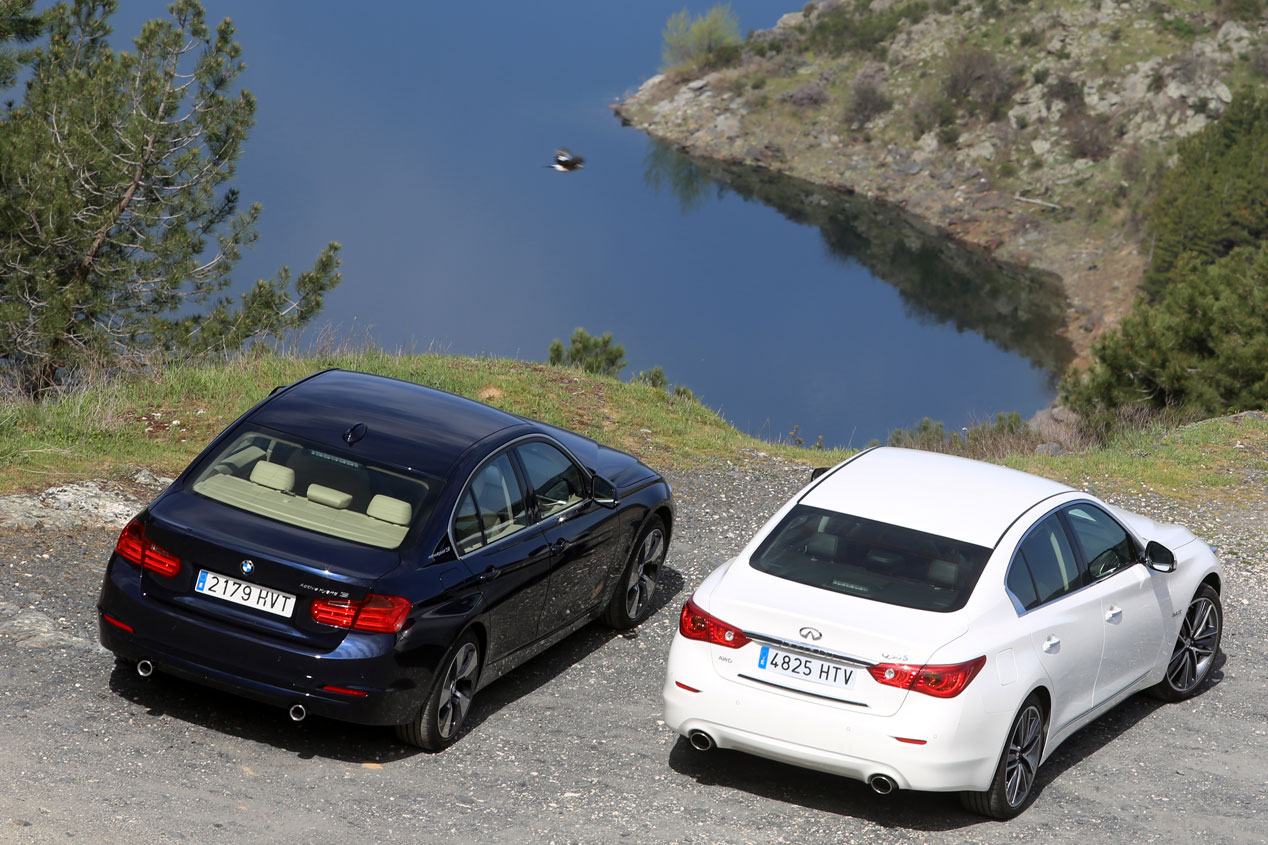 Comparativa: BMW Serie 3 ActiveHybrid vs Infiniti Q50 Hybrid 3.5 AWD