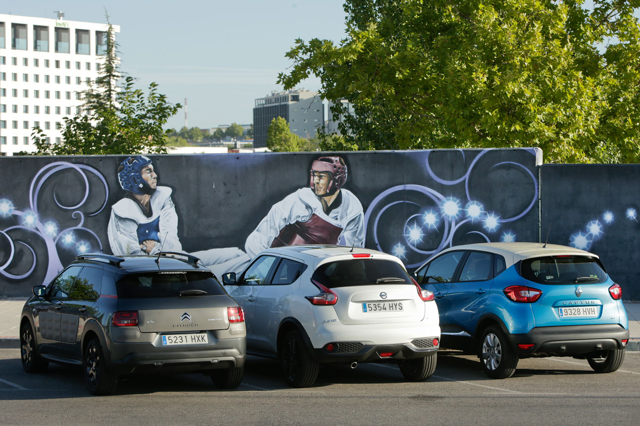 Citroën C4 Cactus 1.6 BlueHDI vs Nissan Juke 1.5 dCi y Renault Captur 1.5 dCi