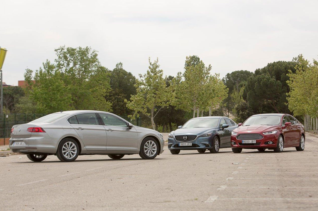 Comparativa: Ford Mondeo 1.5 EcoBoost 160, Mazda 6 2.0 Skyactiv, VW Passat 1.4 TSI ACT 150