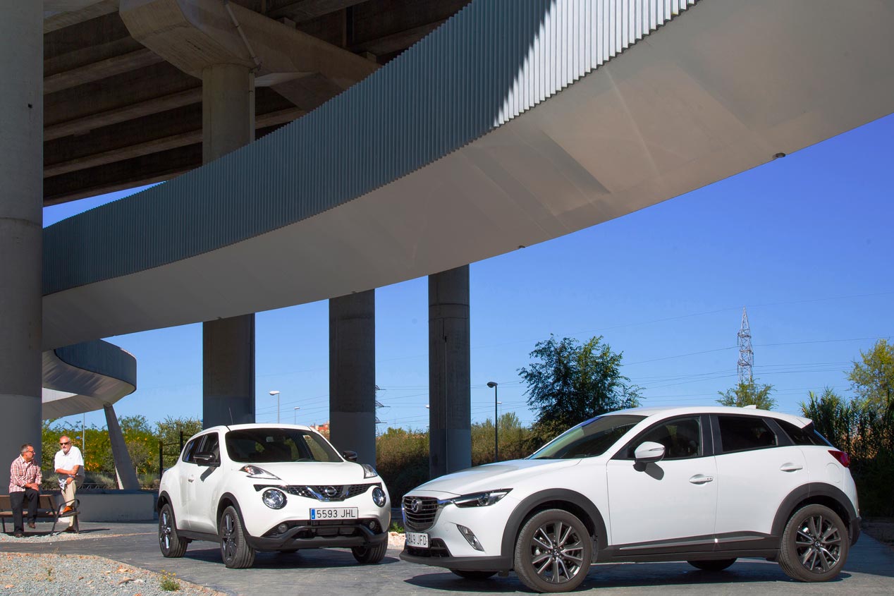 Mazda CX-3 1.5D 105 2WD y Nissan Juke 1.5 dCi 110 4x2: comparamos los Diesel