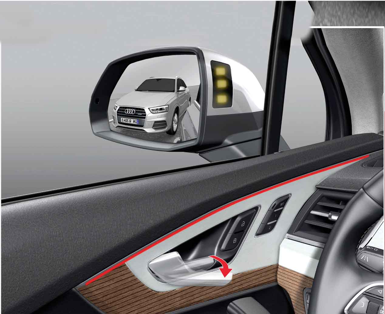 Audi A4/Q7. Alerta al abrir la puerta 