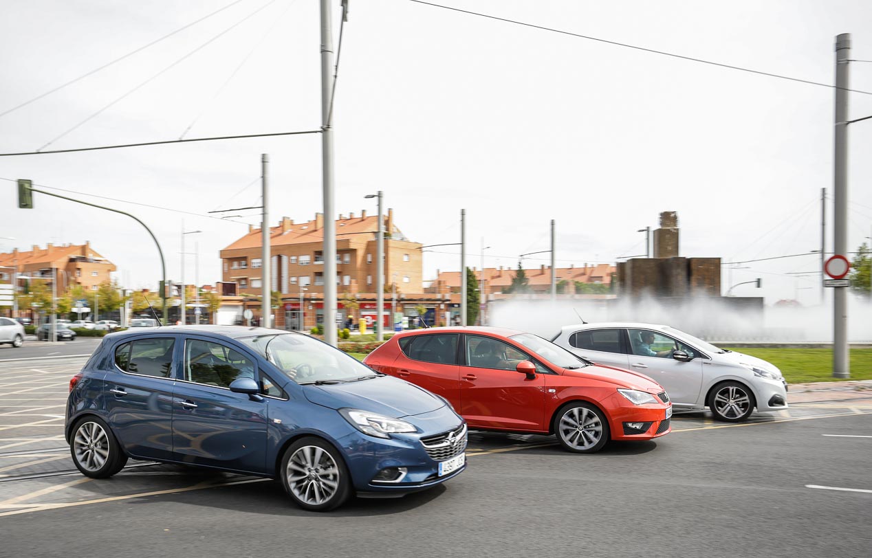 Opel Corsa, Peugeot 208 y Seat Ibiza