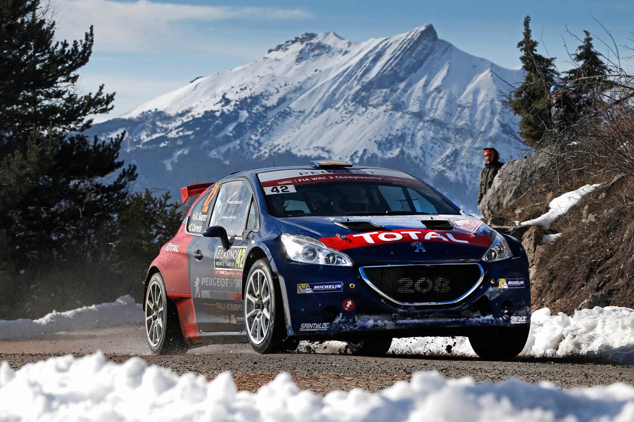 El Peugeot 208 T16 R5 de Cohete, en el pasado Rallye de Montecarlo