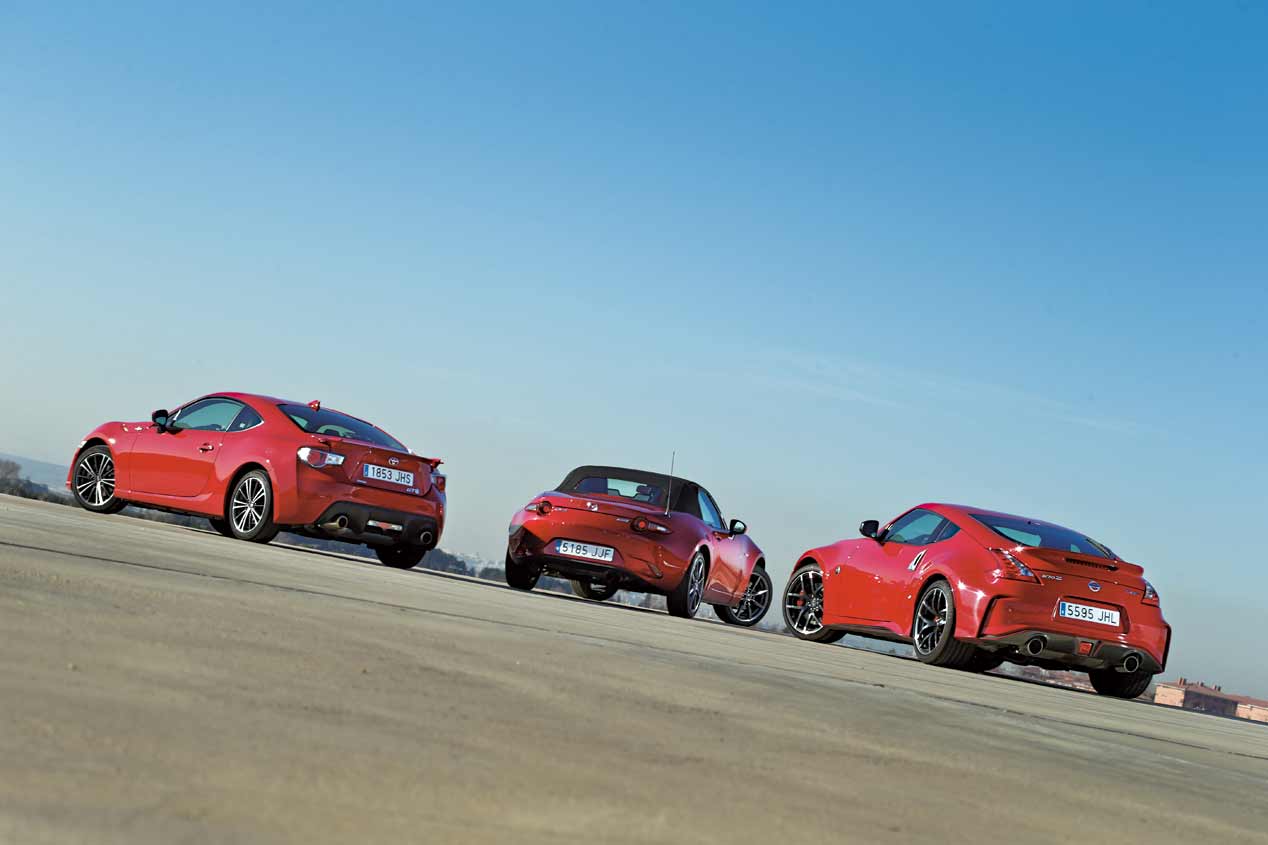 Mazda MX-5, Nissan 370Z Nismo y Toyota GT86