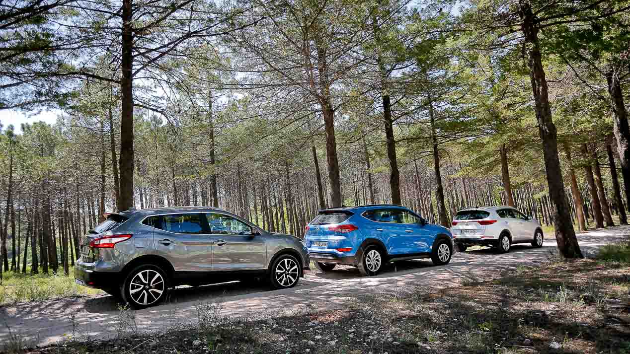 Hyundai Tucson, Kia Sportage y Nissan Qashqai