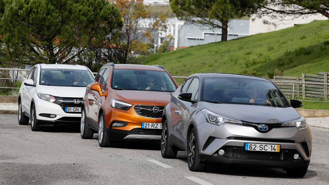 Toyota C-HR, Honda HR-V y Opel Mokka X