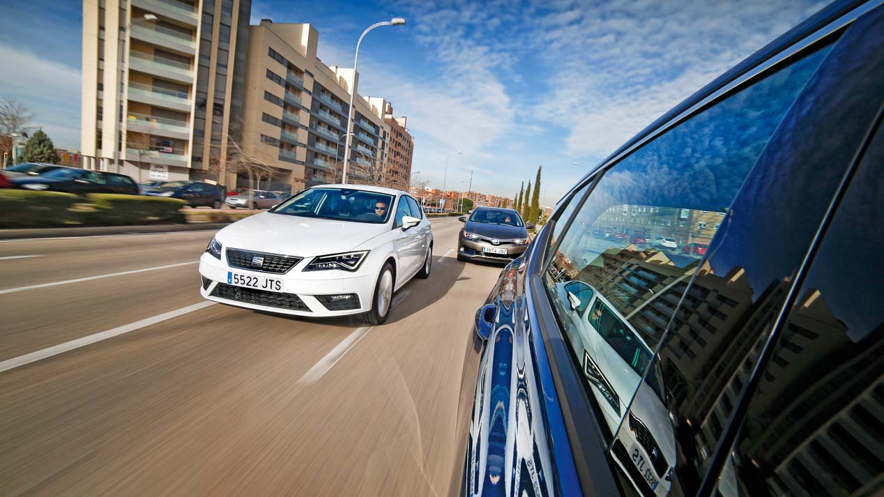 Seat León TDI, Opel Astra CDTI y Toyota Auris Hybrid