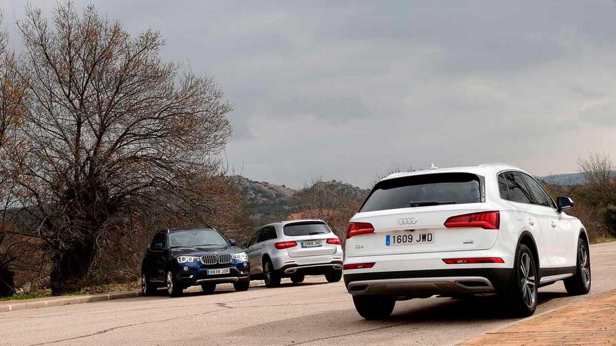 Audi Q5, BMW X3 y Mercedes GLC