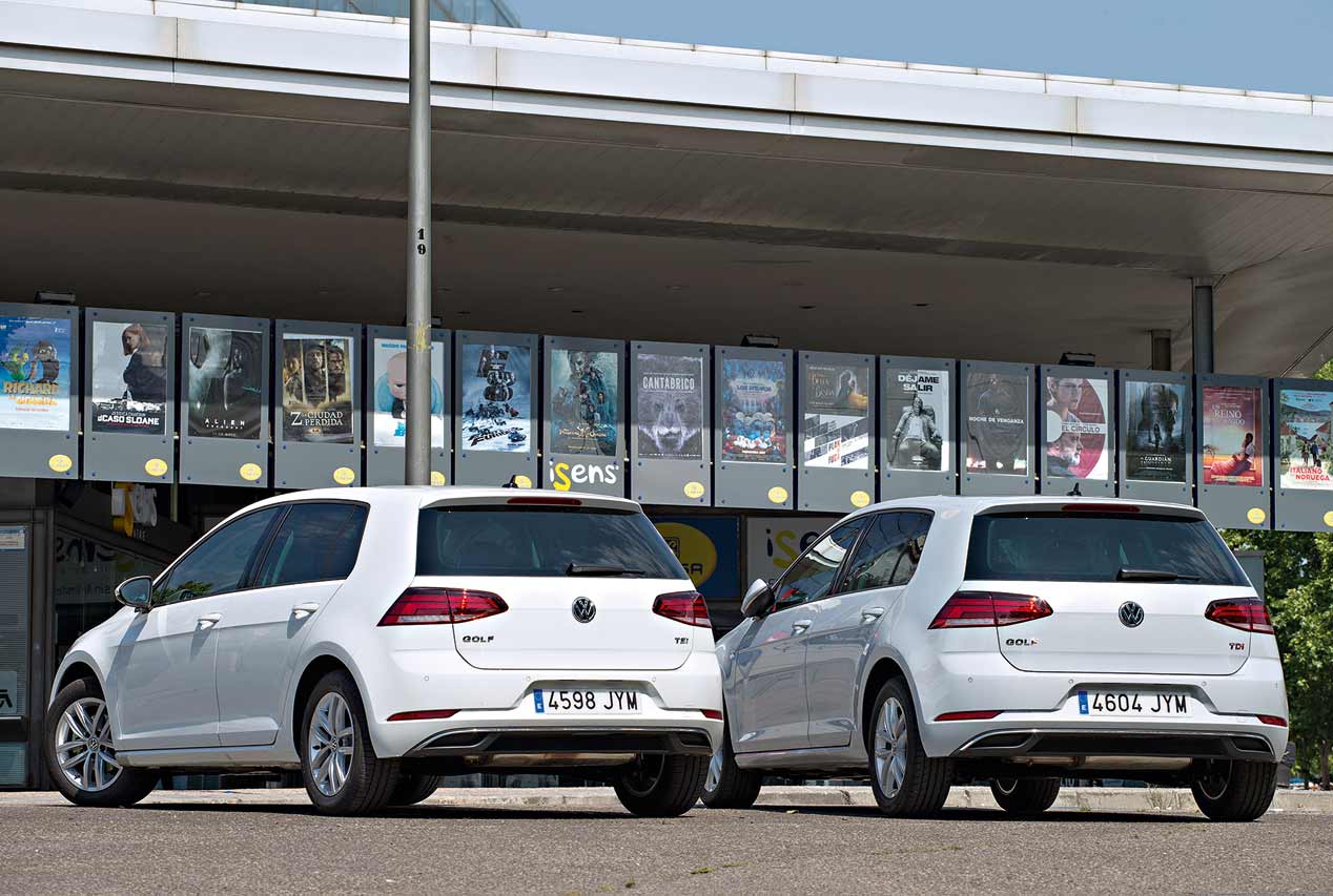 VW Golf 1.6 TDI vs Golf 1.0 TSI. ¿Diesel o gasolina?