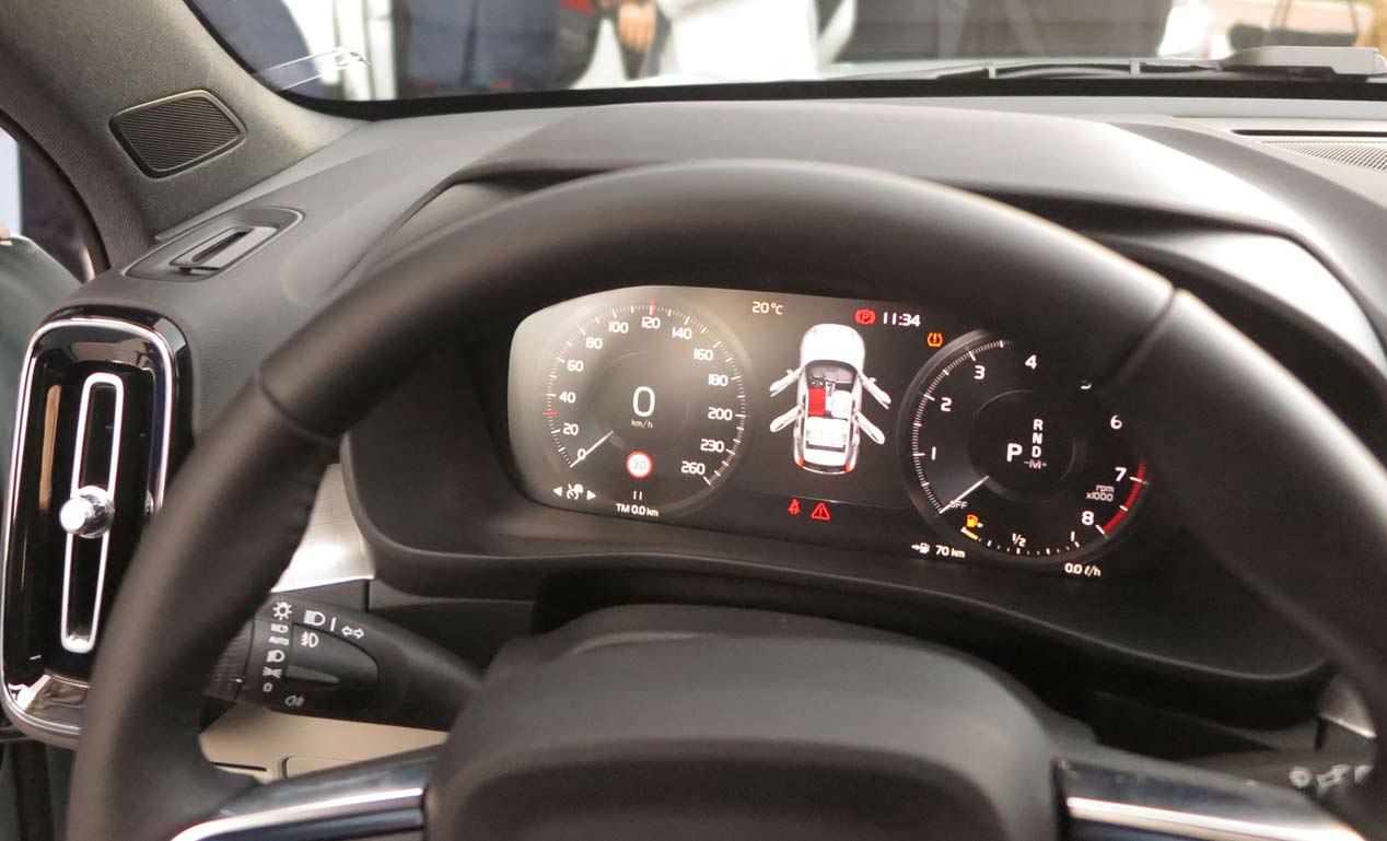 Cuadro de instrumentos digital del Volvo XC40