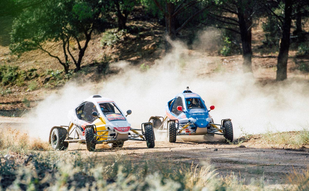 Duelo Carlos Sainz padre e hijo en car-cross