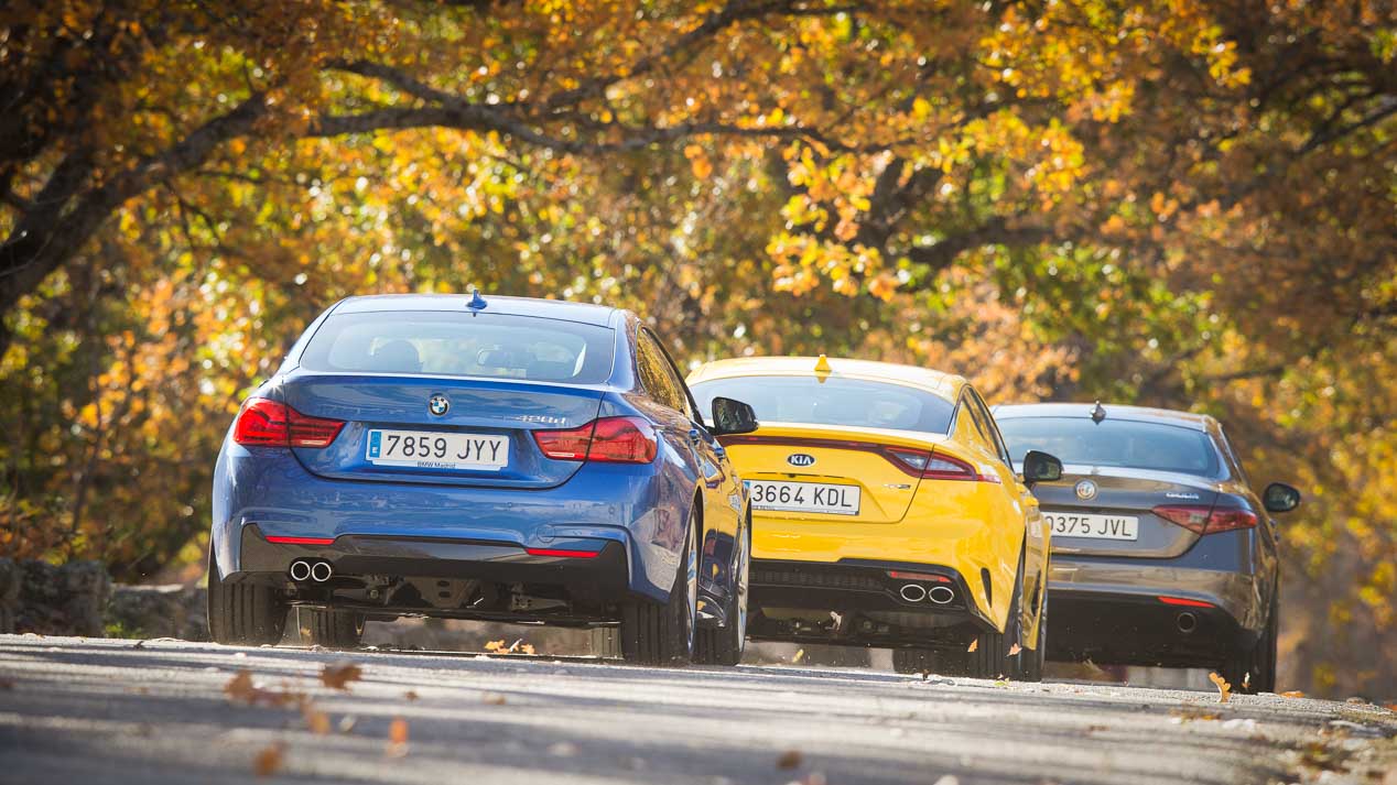 Kia Stinger, Alfa Giulia y BMW Serie 4 Gran Coupé