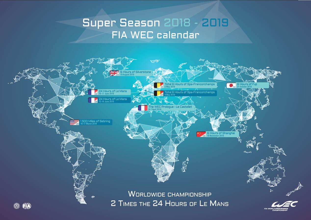 Calendario 2018/2019 del Mundial de Resistencia